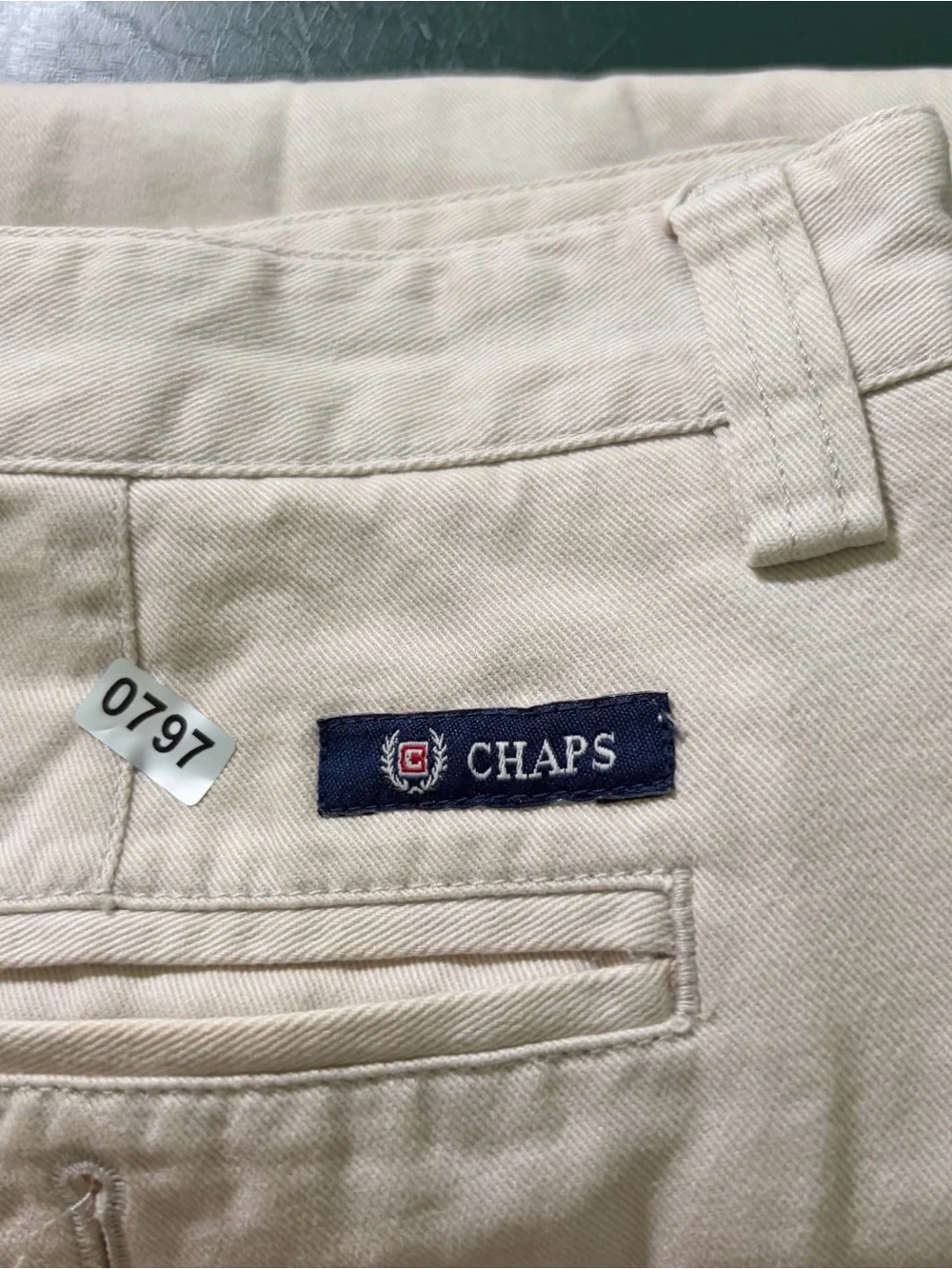 Chaps Men's Light Khaki Flat Front Shorts
